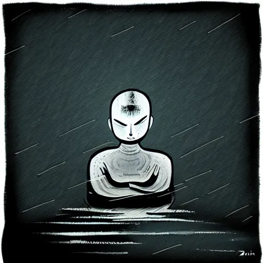 Image similar to zen rain ink