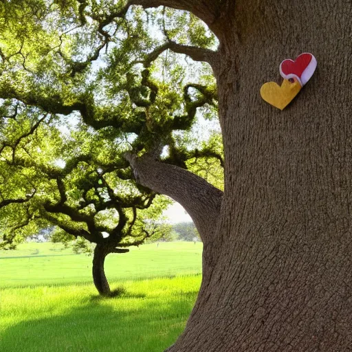 Image similar to oak tree growing out of a heart