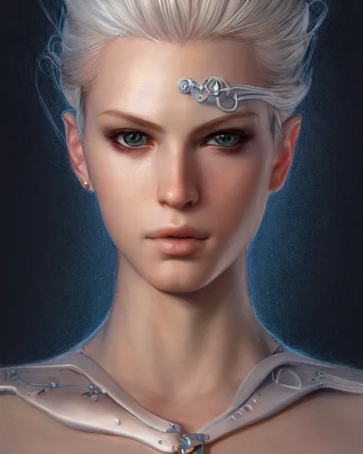 Image similar to human barbie portrait | highly detailed | very intricate | symmetrical | whimsical and magical | soft cinematic lighting | award - winning | closeup portrait | balthier final fantasy | painted by donato giancola and mandy jurgens and charlie bowater | pastel color palette | featured on artstation