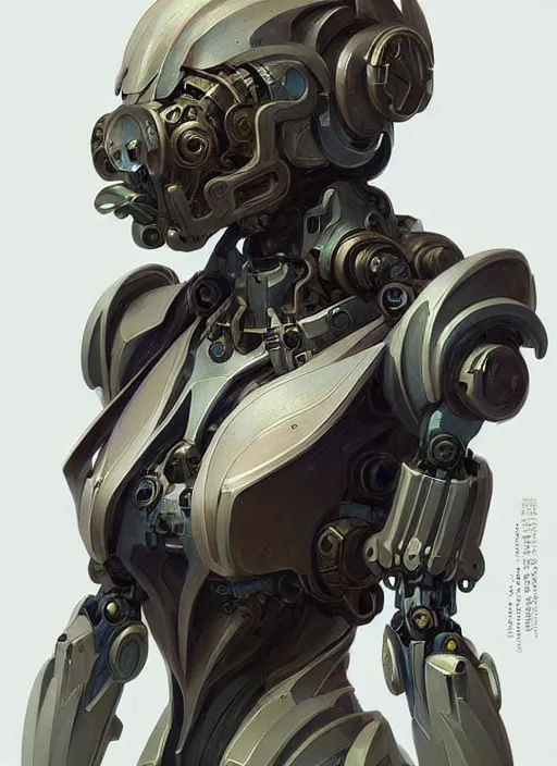 Image similar to portrait of anthropomorphic mecha - orc protoengineer biohacker, intricate, elegant, highly detailed animal monster, digital painting, artstation, concept art, smooth, sharp focus, illustration, art by artgerm and greg rutkowski and alphonse mucha, 8 k