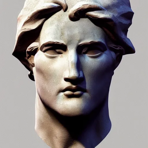 Prompt: a fragment of a greek statue, art by dustin nguyen, 4 k resolution, trending on artstation