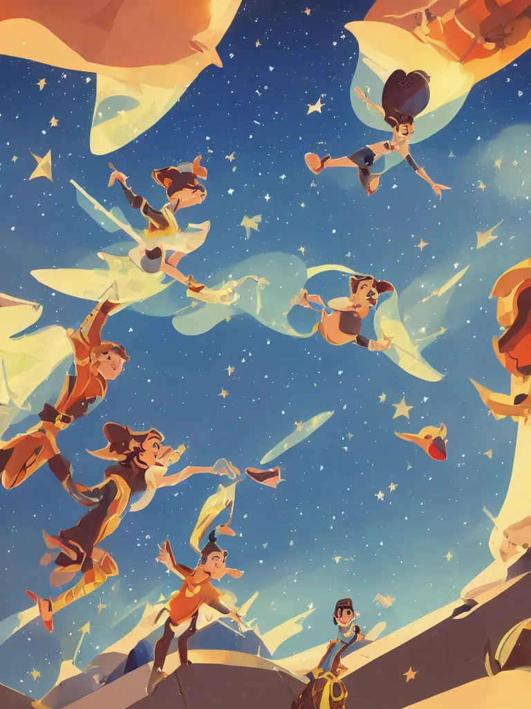 Image similar to shooting star by disney concept artists, blunt borders, rule of thirds