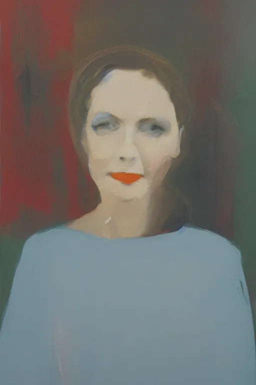 Prompt: painting of a woman by Gerhard Richter