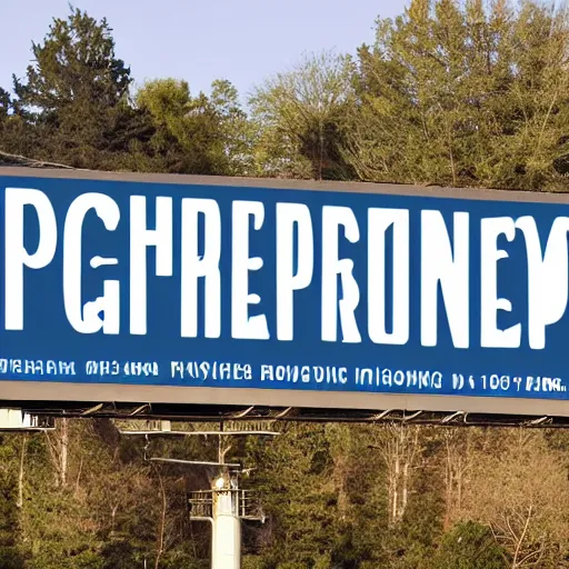 Prompt: psychedelic mushroom dispensary logo in a high billboard