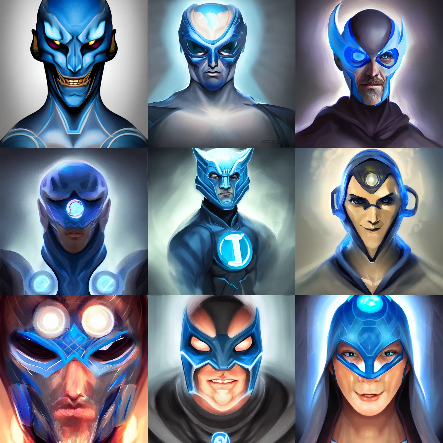 Prompt: character concept portrait, blue lantern, digital painting, concept art, smooth, sharp focus, illustration