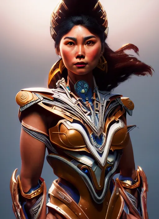 Prompt: portrait of darna filipina superhero, robot steampunk, horizon zero dawn machine, intricate, elegant, highly detailed, ray tracing, digital painting, artstation, concept art, smooth, sharp focus, illustration, art by artgerm and greg rutkowski and alphonse mucha, 8 k