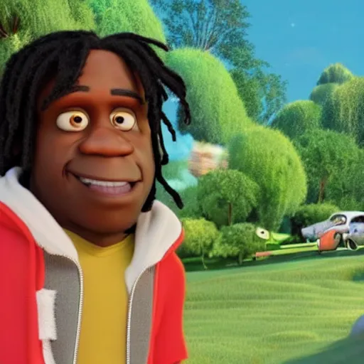 Image similar to Rapper Chief Keef Seen I’m Pixar animated movie up 4k quality super realistic