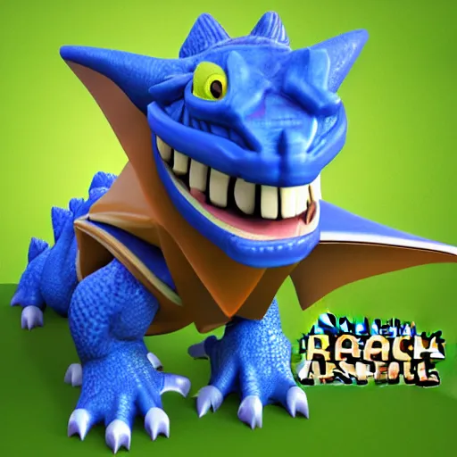 Image similar to clash royale model of a giant lizard with a long tongue