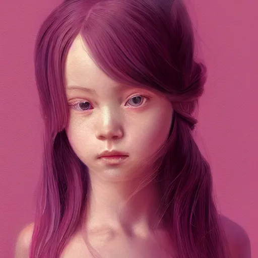 Image similar to girl with long hair and pink dress, portraits, posed, full body, instagram photo, kodak, portra, by wlop, ilya kuvshinov, krenz, cushart, pixiv, zbrush sculpt, octane render, houdini, vfx, cinematic atmosphere, 8 k, 4 k 6 0 fps, unreal engine 5, ultra detailed, ultra realistic