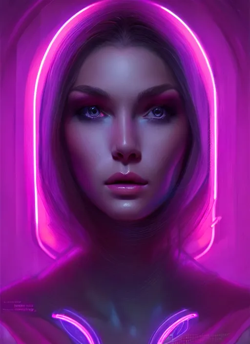 Image similar to portrait of female humanoid from 6 0 s era, intricate, elegant, cyber neon lights, highly detailed, digital painting, artstation, glamor pose, concept art, smooth, sharp focus, illustration, art by artgerm and greg rutkowski