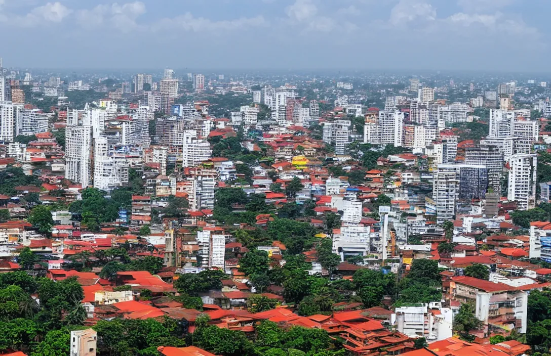 Prompt: photo of Colombo, capital of Sri Lanka, wide shot