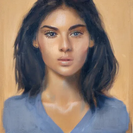 Prompt: high-quality photorealistic face-centered portrait of a beautiful young woman