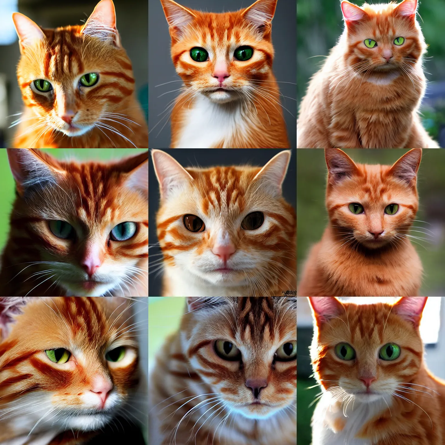 Prompt: ginger cat, smouldering directed gaze