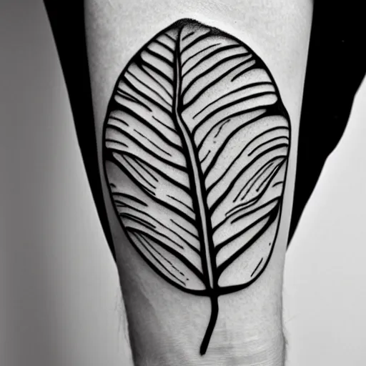 Monstera leaves in continuous line