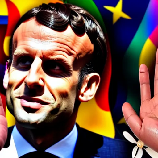 Prompt: « emmanuel macron, lgbt »