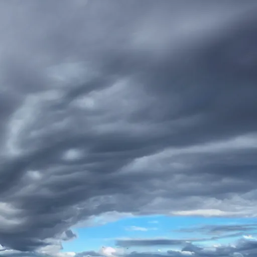 Prompt: clouds in the shape of a building