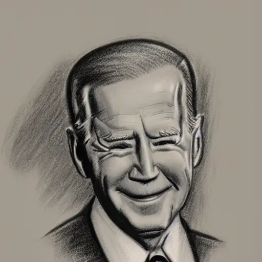 Image similar to milt kahl pencil sketch of joe biden