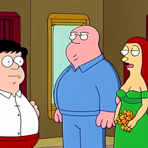 Image similar to the last family guy episode. family guy still frame