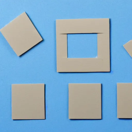 Image similar to a photo of a piece of cardboard with tic tac toe on it made of blue tape, gray background