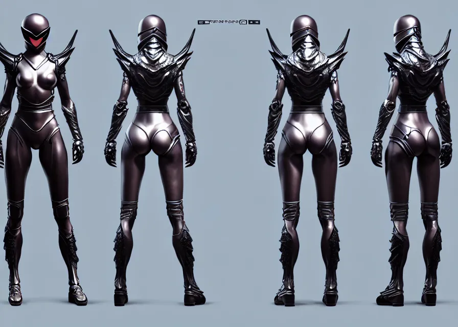 Image similar to character concept art sprite sheet of swan concept female kamen rider, big belt, human structure, concept art, hero action pose, human anatomy, intricate detail, hyperrealistic art and illustration by irakli nadar and alexandre ferra, unreal 5 engine highlly render, global illumination