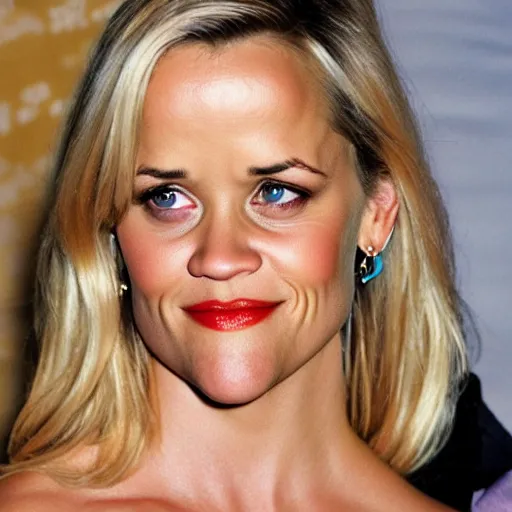 Prompt: rice on reece witherspoon face