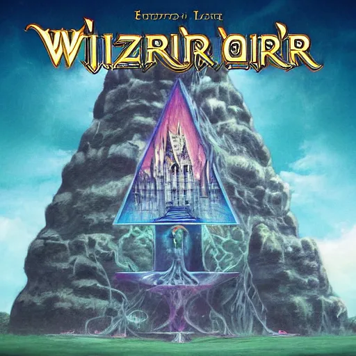 Prompt: wizard's tower album art, cover art, poster