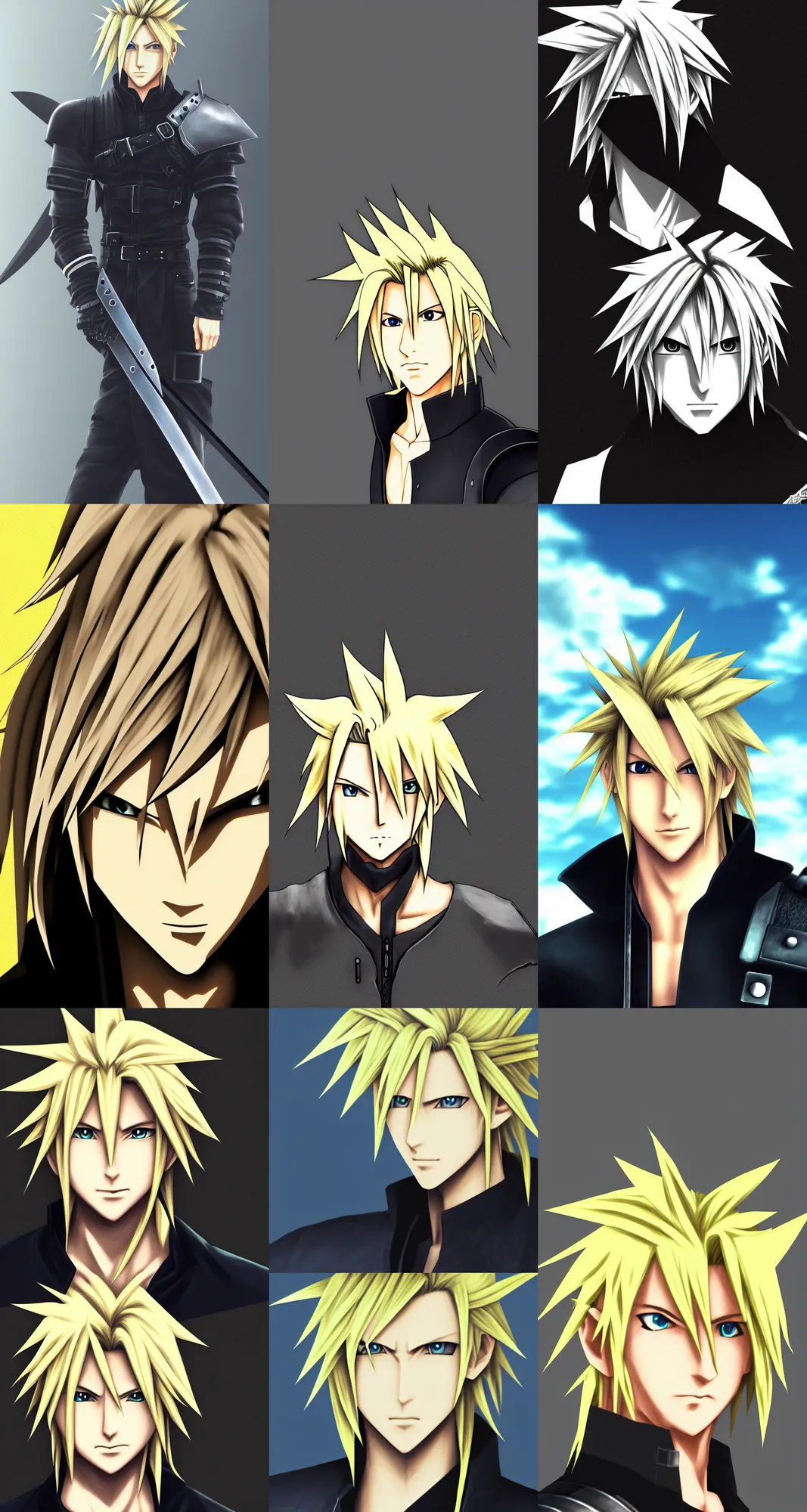 Anime Cloud Strife - Cloud Final Fantasy 7 Cosplay Clipart (#5273178) -  PikPng