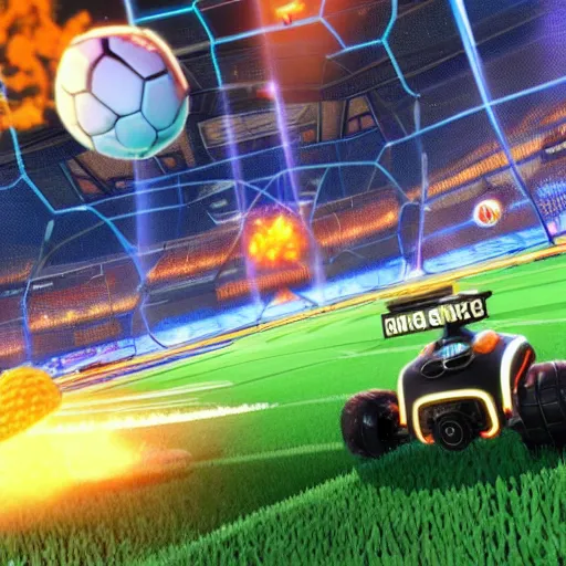 Image similar to adriano celentano in rocket league