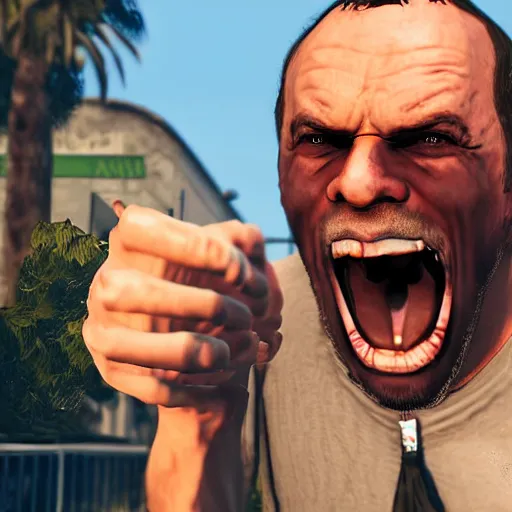 Prompt: screaming man in gta v