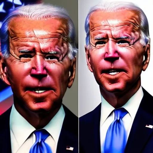 Image similar to joe biden with glowing laser eyes