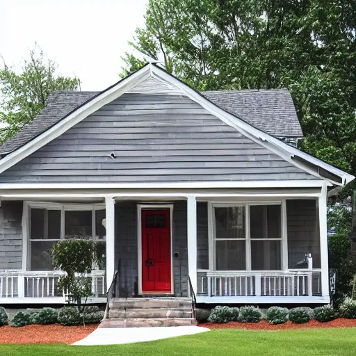 Prompt: a house with hardee plank painted in agreeable gray