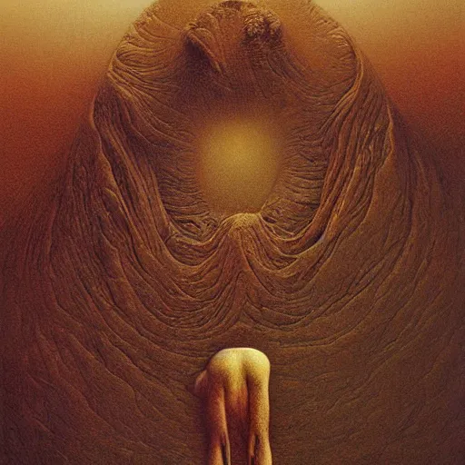 Image similar to geidi prime, realistic art beksinski style, highly detailed