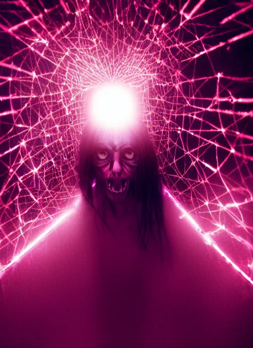 Prompt: spiritual journey into madness, psycho stupid fuck it insane, looks like lasers but cant seem to confirm, cinematic lighting, psychedelic experience, various refining methods, micro macro autofocus, ultra definition, award winning photo, to hell with you, devianart craze, a gammell - giger film