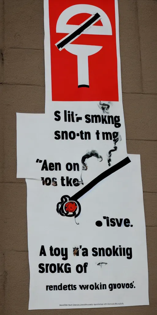 Prompt: a poster of anti - smoking