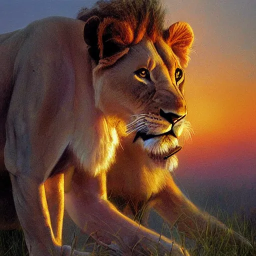 fire lioness