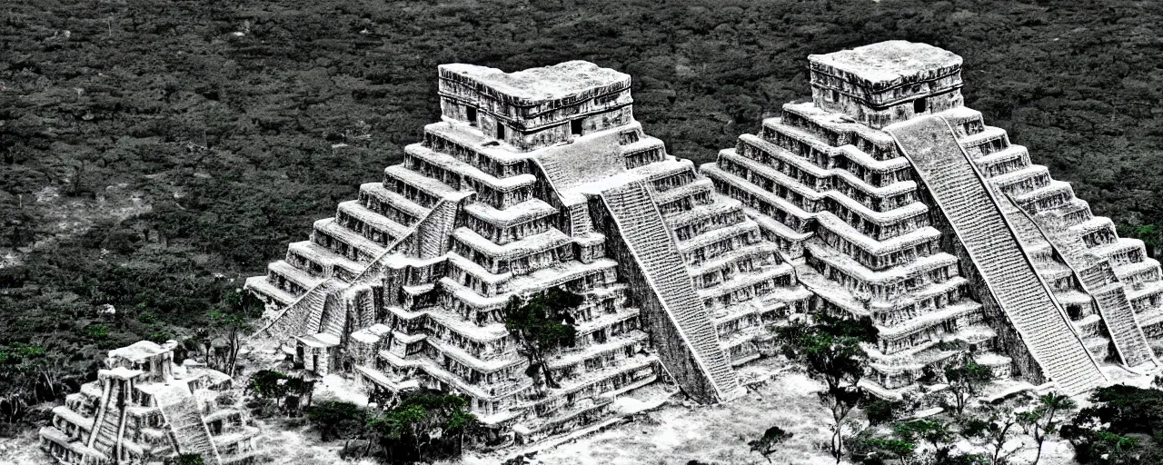 Image similar to spaghetti growing on top of chichen itza, 1 5 0 0's, fine detail, sigam 2 0 mm, in the style of galen rowell, retro,