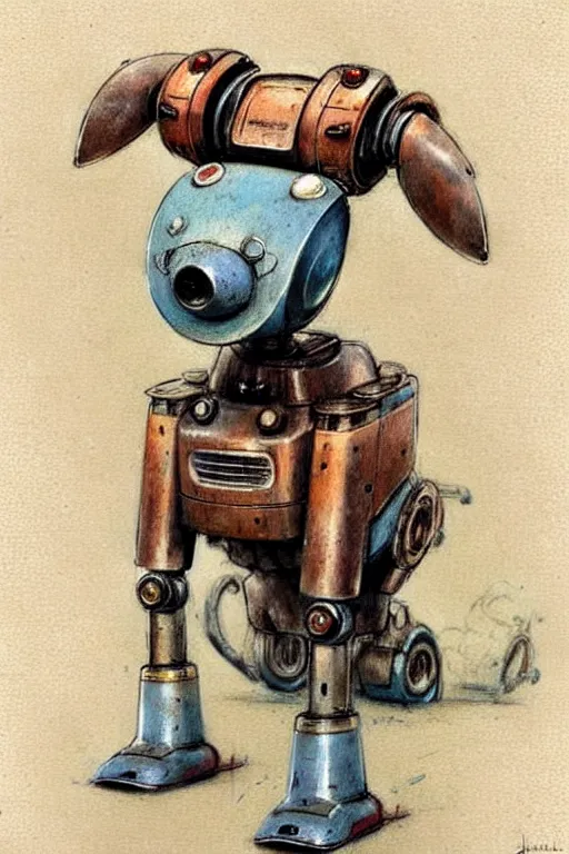 Image similar to (((((1950s retro robot dog . muted colors.))))) by Jean-Baptiste Monge !!!!!!!!!!!!!!!!!!!!!!!!!!!