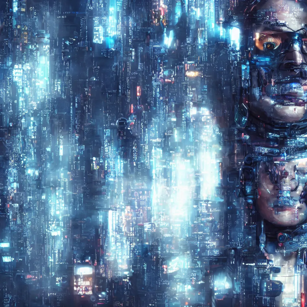 Image similar to sky - fi portrait of a cyberpunk, 8 k, 4 k, ultra detail, ultra realistic