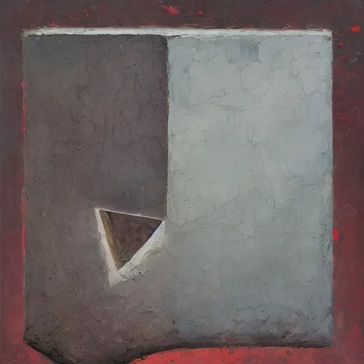Image similar to a detailed impasto painting by shaun tan and julian schnabel of an abstract forgotten sculpture by the caretaker and ivan seal
