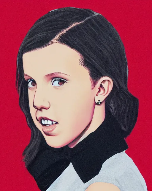 Image similar to portrait of millie bobby brown