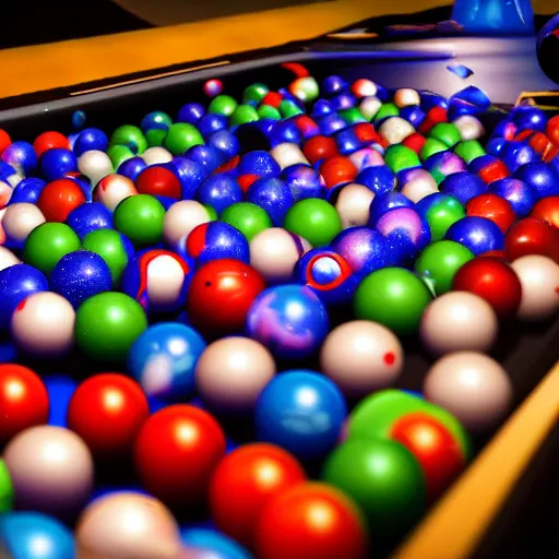 Image similar to planets of the galaxy as pool balls on a pool table with aliens holding pool sticks and drinking alien drinks movie still, cinematic, photorealistic, extreme detail, sharp focus, 8 k, intricate, hyper detailed, realistic, cinematic lighting