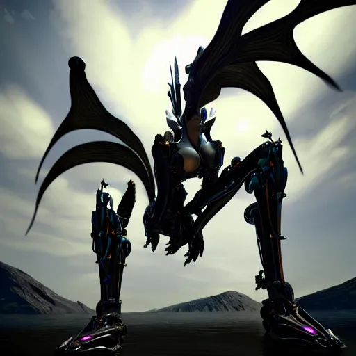 Image similar to highly detailed giantess shot, looking up at a giant 500 foot tall beautiful stunning saryn prime female warframe, as a stunning anthropomorphic robot female dragon, looming over you, walking toward you, detailed warframe legs towering over, camera looking up, posing elegantly, sharp claws, robot dragon feet, intimidating, proportionally accurate, anatomically correct, two arms, two legs, camera close to the legs and feet, giantess shot, warframe fanart, ground view shot, cinematic low shot, high quality, captura, realistic, professional digital art, high end digital art, furry art, macro art, giantess art, anthro art, DeviantArt, artstation, Furaffinity, 3D realism, 8k HD render, epic lighting, depth of field