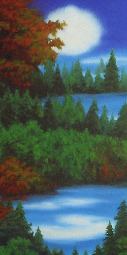 Image similar to bob ross painting