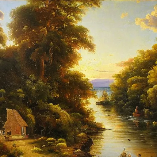 Prompt: oil painting of paradise bastien - lepage