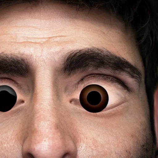 Image similar to worms coming out of a mans eyes