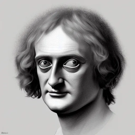 Image similar to isaac newton's face in nutella, hyperdetailed, artstation, cgsociety, 8 k