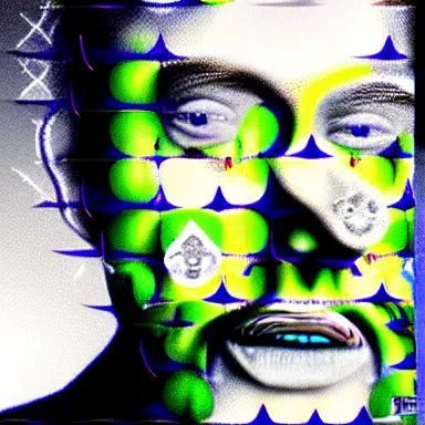 Image similar to portrait of a uncanny artist by Chor Boogie and Salvador Dali collaboration, digital art, mix of aesthetics, close up, high details