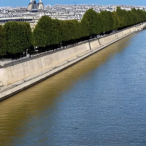 Image similar to the empty bank of the seine in paris in the year 2 0 2 0