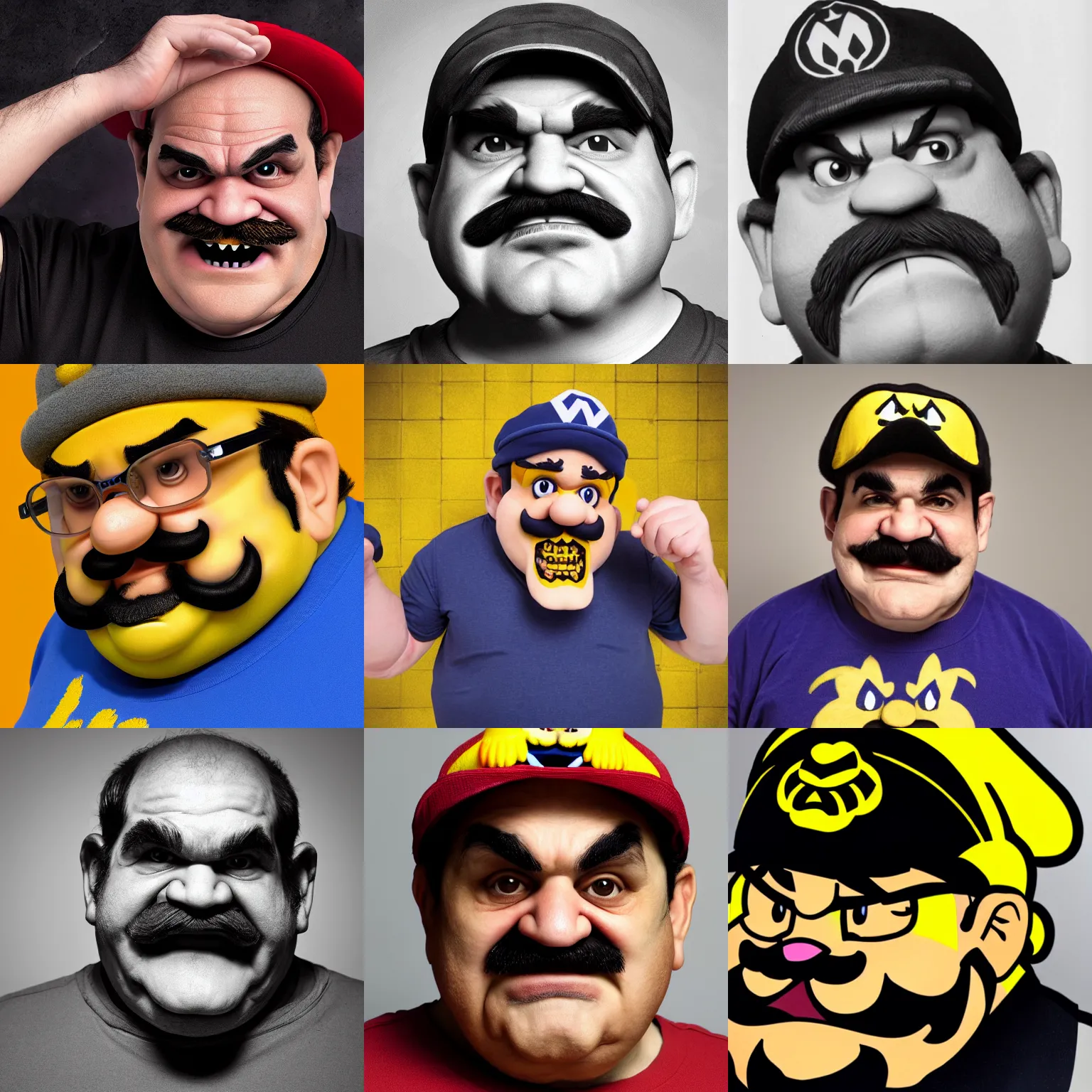 Prompt: Wario as a real person, studio photo, realistic