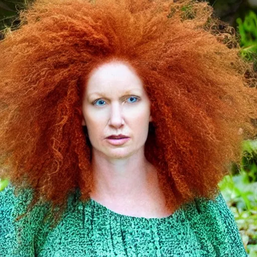 Prompt: if mother nature was a real female with ginger hair